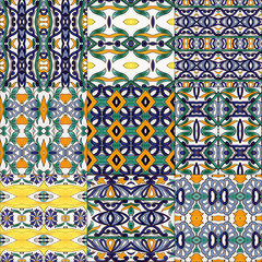 Set of ceramic tiles - color kaleidoscopically generated background