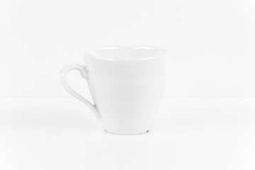 White espresso coffe cup