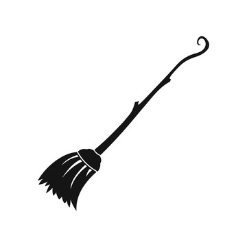 Witches broom icon in simple style on a white background vector illustration