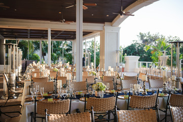 wedding reception setup