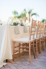 wedding reception setup