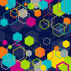 Obraz premium Colorful geometric backdrop