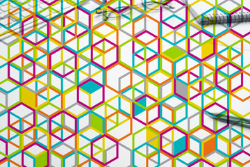 Colorful geometric backdrop