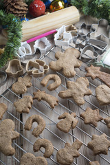 Backing biscuits for christmas
