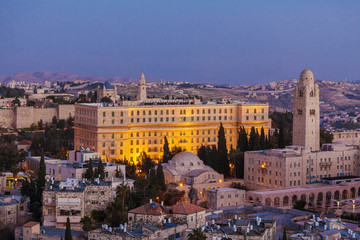 Fototapeta na wymiar Jerusalem Old City at Night, Israel