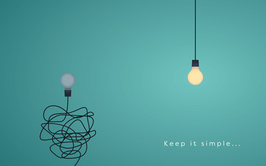 Keep it simple business concept for marketing, creativity, project management. - obrazy, fototapety, plakaty