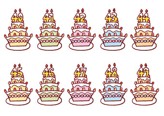 記念日ケーキ（数字40～49）