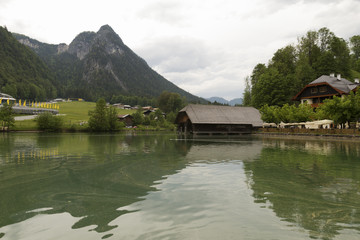 Obraz premium Lake Konigsee in Bavarian Alps.