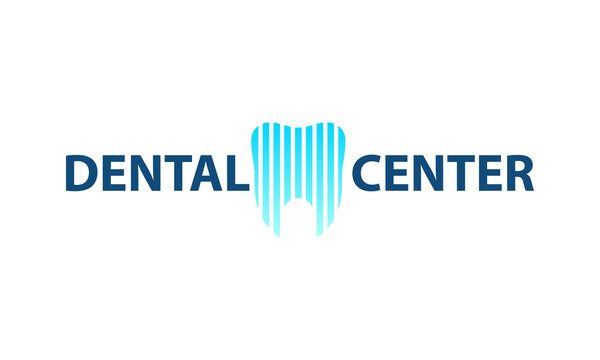 Dental center, stomatology logo element with tooth