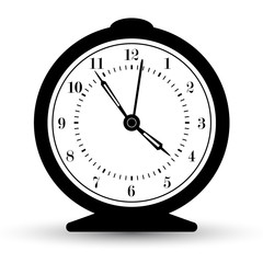 Alarm clock icon with shadow