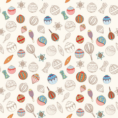 Christmas and New Year seamless pattern