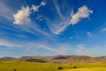 Amazing landscape with dramatic clouds, Armenia