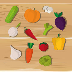 healthy food ingredients icons image  vector illustration