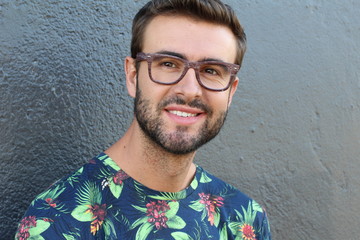 Portrait of a handsome young man smiling