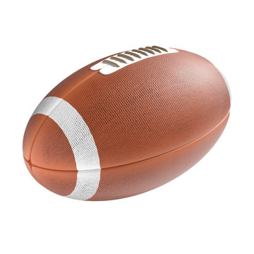 3D american football ball isolated on the white