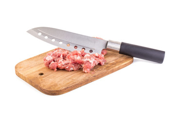 raw burgers on a white background