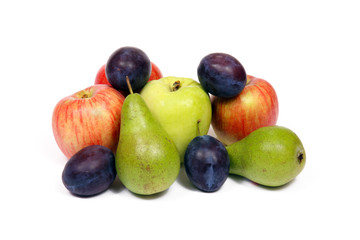 Fruits on white background isolated