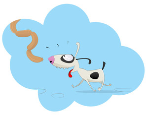 lucky dog with sausages