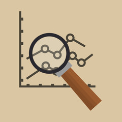 Obraz premium flat design graph chart with business related icons image vector illustration