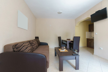 Interior of a living room in a guest house