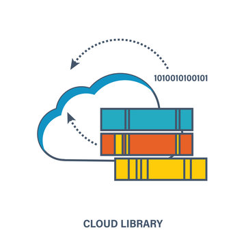 Concept of digital library in the cloud.