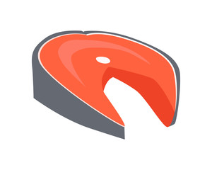 Fish Banner. Healthy Food Concept. Vector