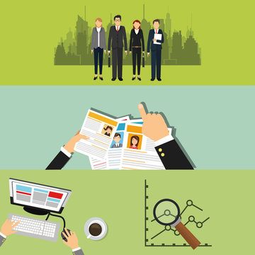 executive person in suit with chart graph and cv business related icons image vector illustration