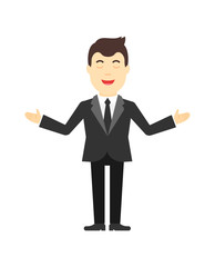 Man prays vector icon.