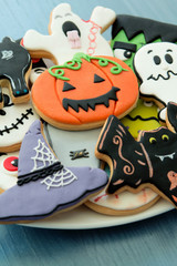 Obraz premium Halloween cookies with different shapes