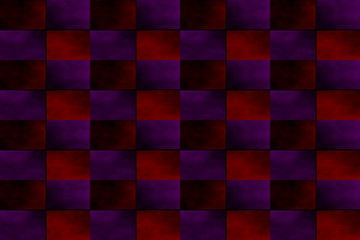 Illustration of an abstract red and purple chessboard