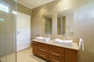 Interior of a bathroom in a private house