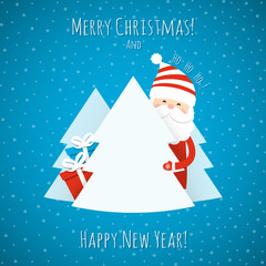 Christmas background  with Santa Claus