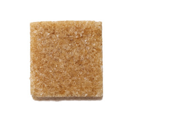 Brown sugar isolated on white