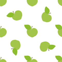 The pattern of green apples.