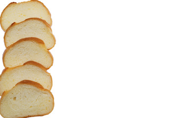 Sliced bread isolated on the white