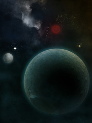 Obraz na płótnie Canvas Planètes et nébuleuses, cosmos et galaxies 