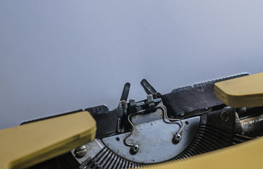 Typewriter Soft focus and  low key image 