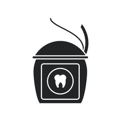 Tooth floss icon. Dental medical and health care theme. Isolated design. Vector illustration