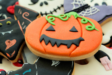 Halloween cookies with different shapes