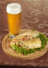 Beer and shawarma