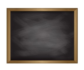 Blank blackboard horizontal. Vector illustration.