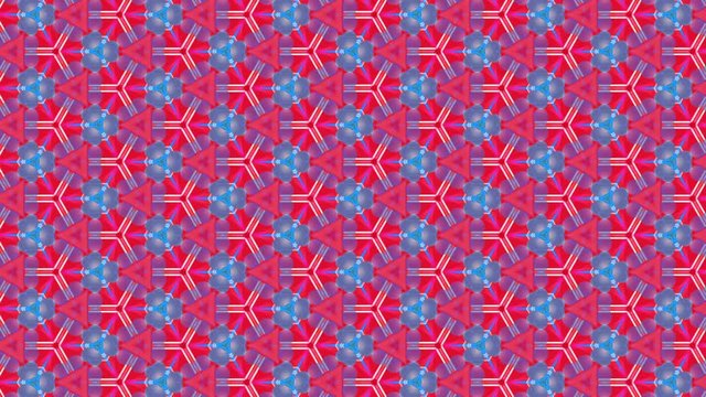 Caleidoscopio digital din&aacute;mico de mosaicos con formas poligonales y geometricas de colore
