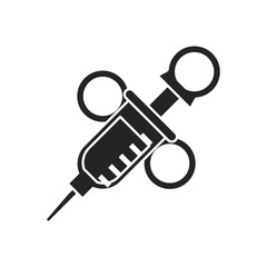 Injection icon. Dental medical and health care theme. Isolated design. Vector illustration