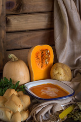 Pumpkin soup for halloween party