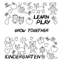 Play Learn and grow together Vector image