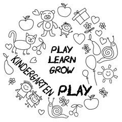 Play Learn and grow together Vector image