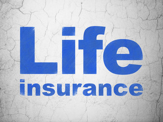 Insurance concept: Life Insurance on wall background