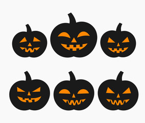 Halloween pumpkins illustration