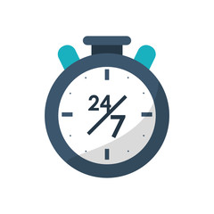 Chronometer icon. Call center and technical service theme. Isolated design. Vector illustration