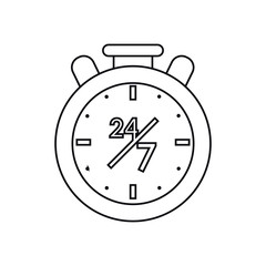 Chronometer icon. Call center and technical service theme. Isolated design. Vector illustration